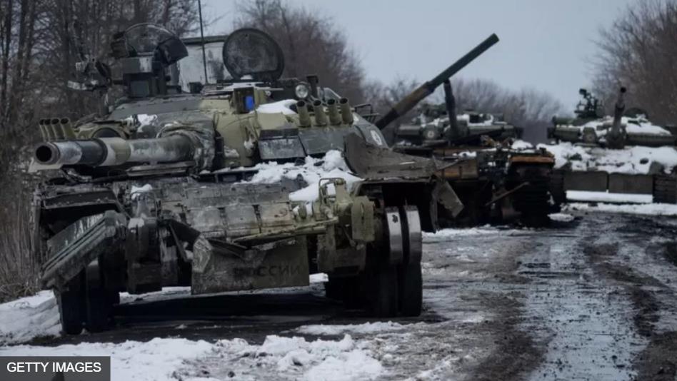 俄罗斯坦克出故障被弃于路边 俄罗斯坦克出故障被弃于路边